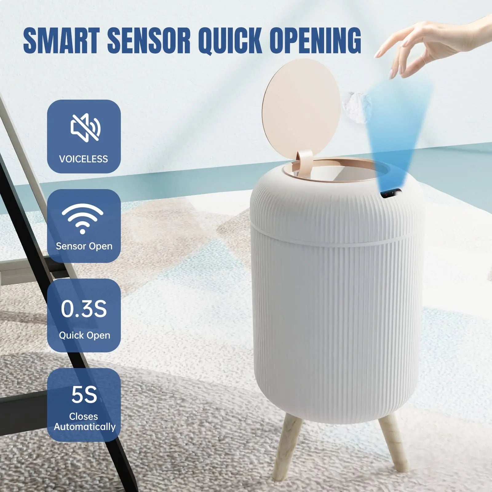 CESTINO D’ARREDO AUTOMATICO - SENSORE MOVIMENTO A BATTERIA