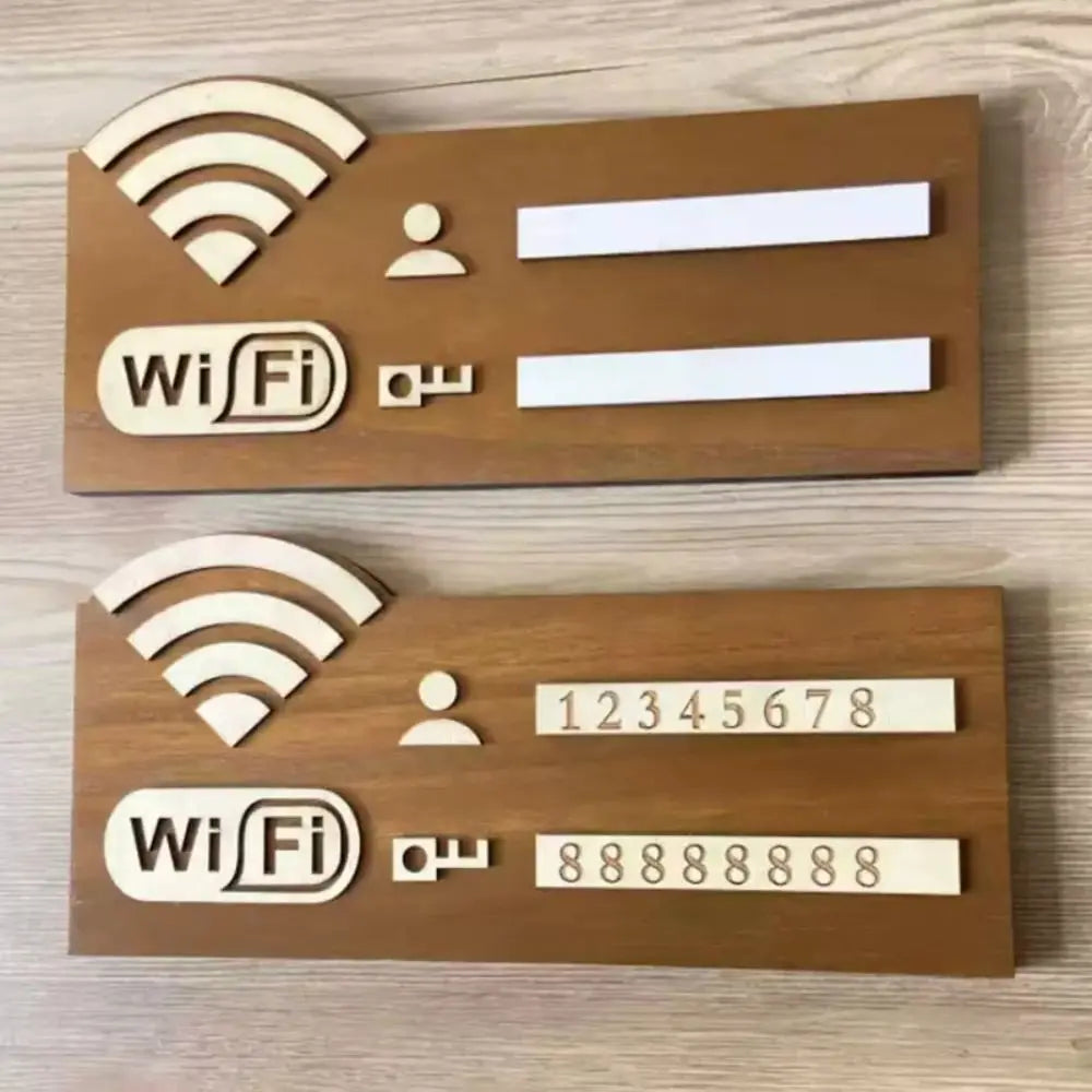 TARGA WIFI IN LEGNO  | DESIGN RUSTICO PREMIUM  | ARREDO CASA HOTEL B&B RISTORANTE