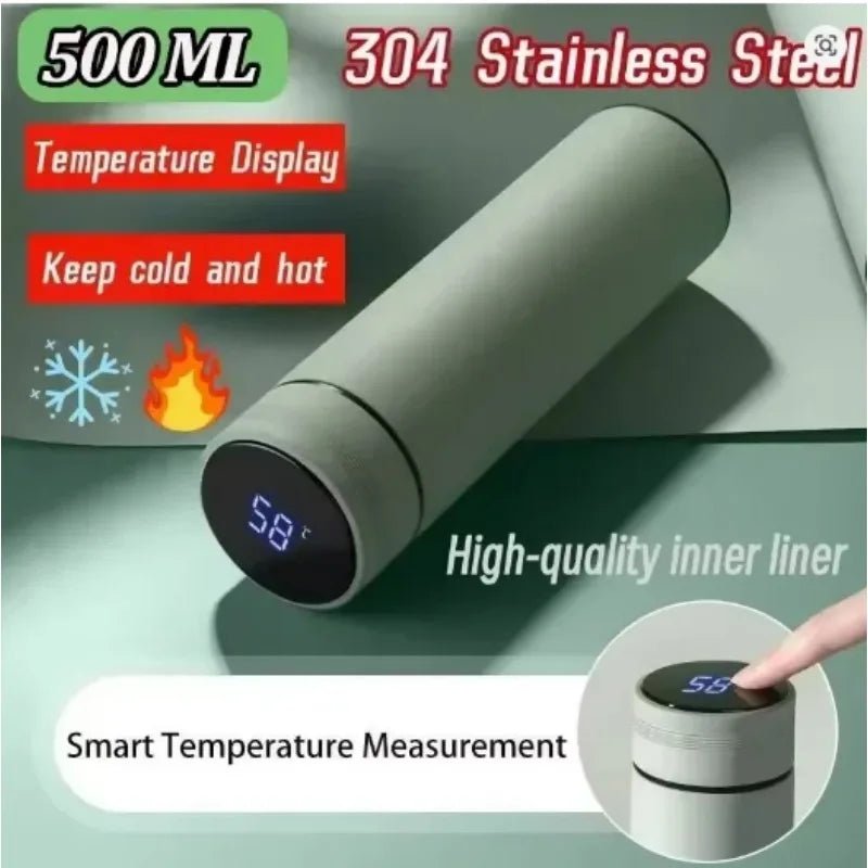 BORRACCIA SMART DISPLAY LED 500ml - ACCIAIO INOX