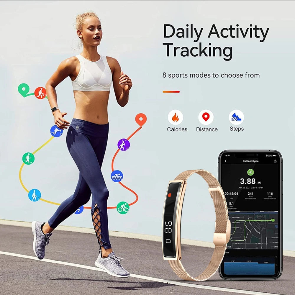 SMART BRACELET DONNA ELEGANTE - CARDIO & NOTICHE CHIAMATE