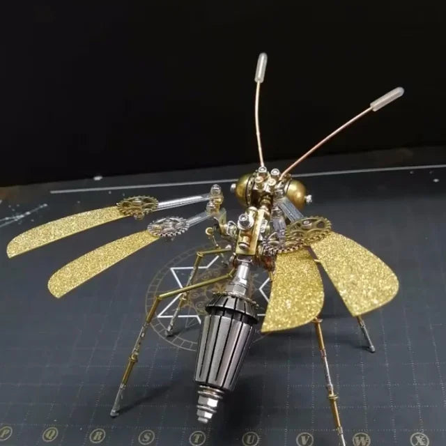 INSETTO MECCANICO 3D PUZZLE ASSEMBLABILE - DECORAZIONE STEAMPUNK METAL