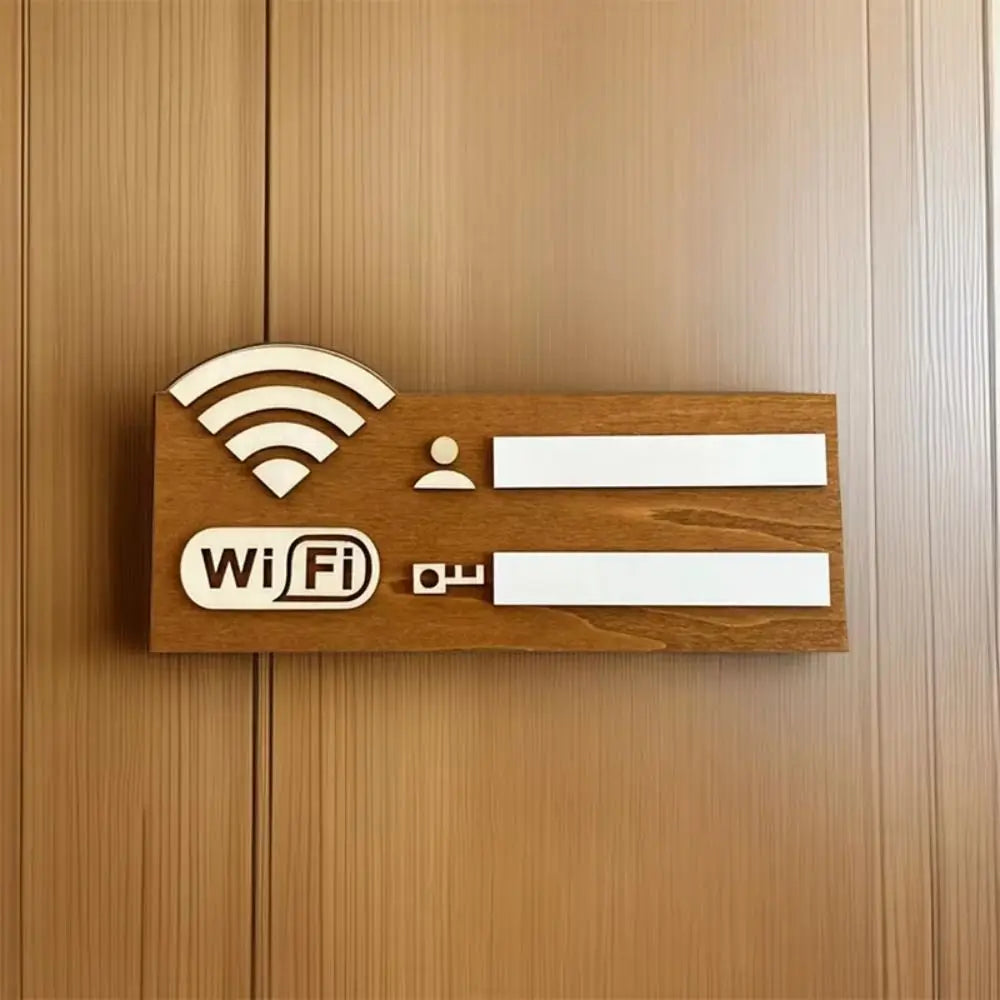 TARGA WIFI IN LEGNO  | DESIGN RUSTICO PREMIUM  | ARREDO CASA HOTEL B&B RISTORANTE