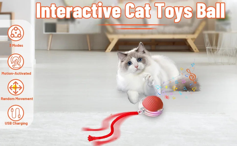 PALLINA AUTOMATICA PER GATTO - GIOCATTOLO INTERATTIVO