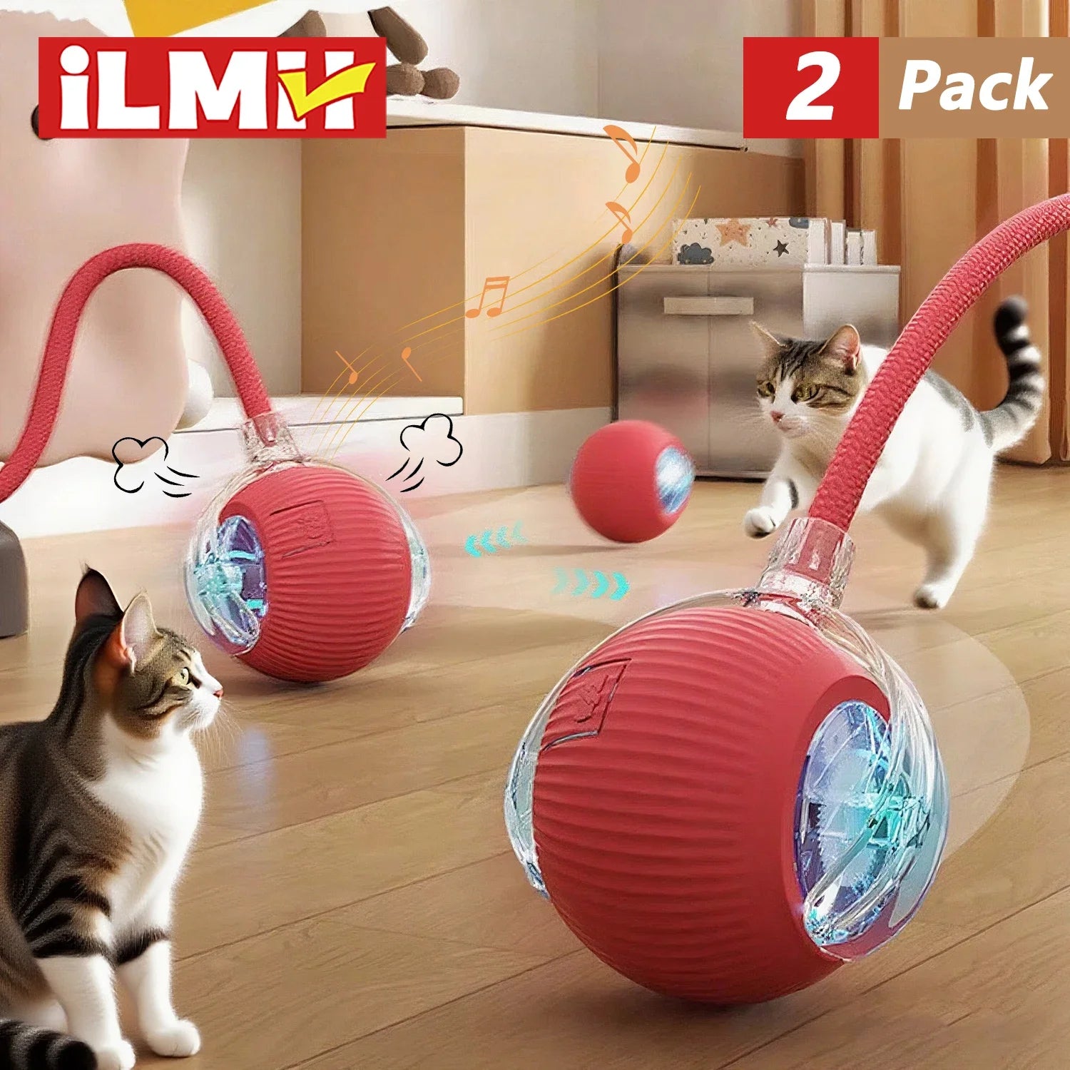 PALLINA AUTOMATICA PER GATTO - GIOCATTOLO INTERATTIVO
