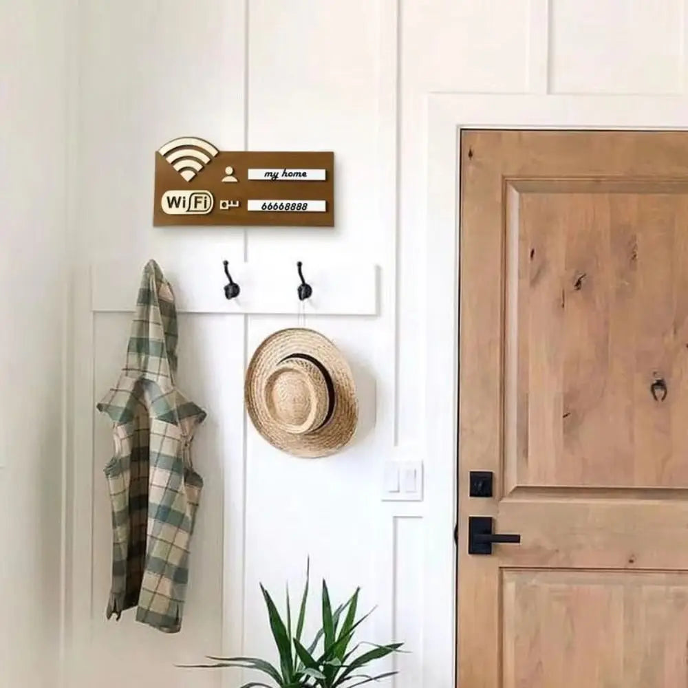 TARGA WIFI IN LEGNO  | DESIGN RUSTICO PREMIUM  | ARREDO CASA HOTEL B&B RISTORANTE
