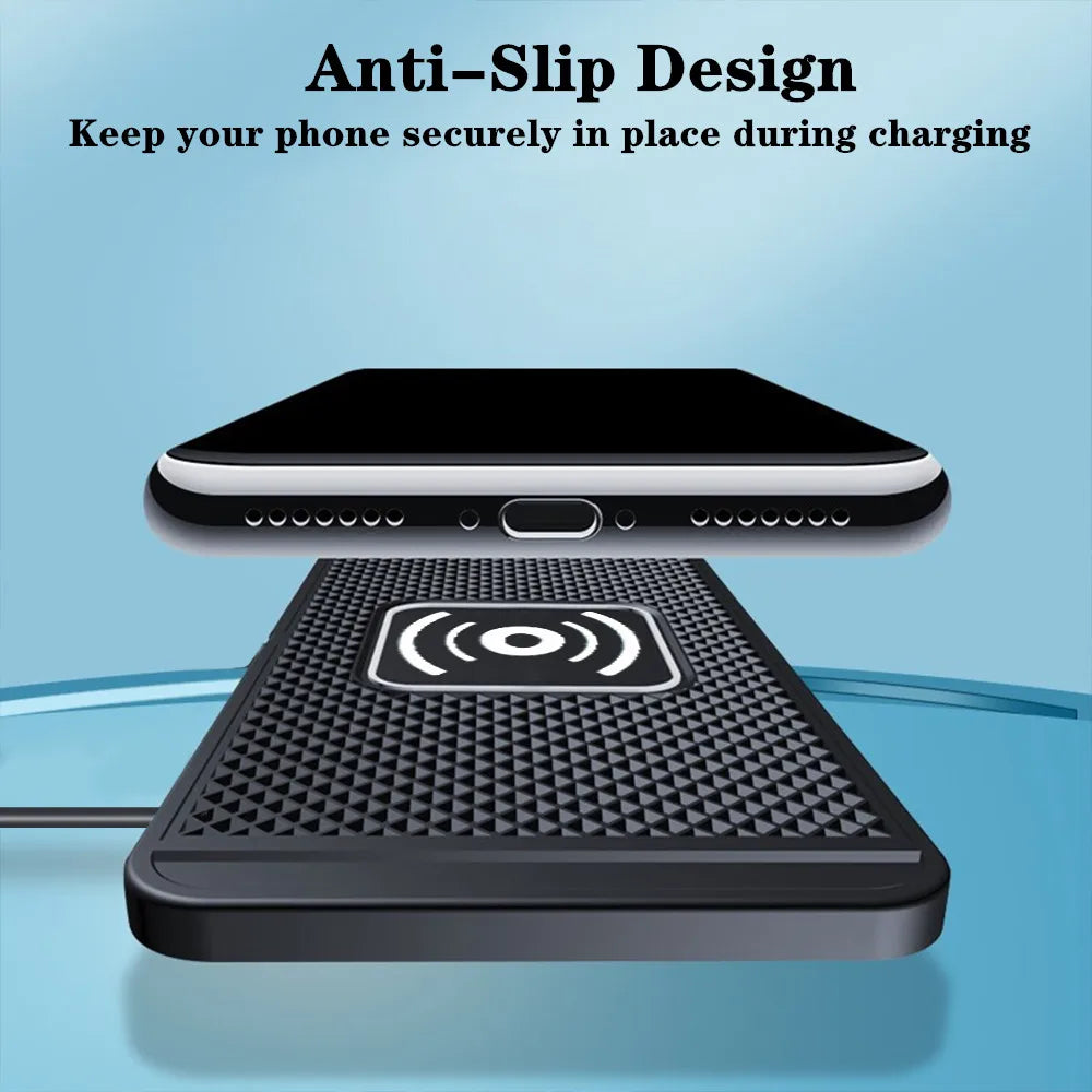 POGGI E SI CARICA - IOS ANROID  WIRELESS 15W - STAND IN SILICONE RITAGLIABILE