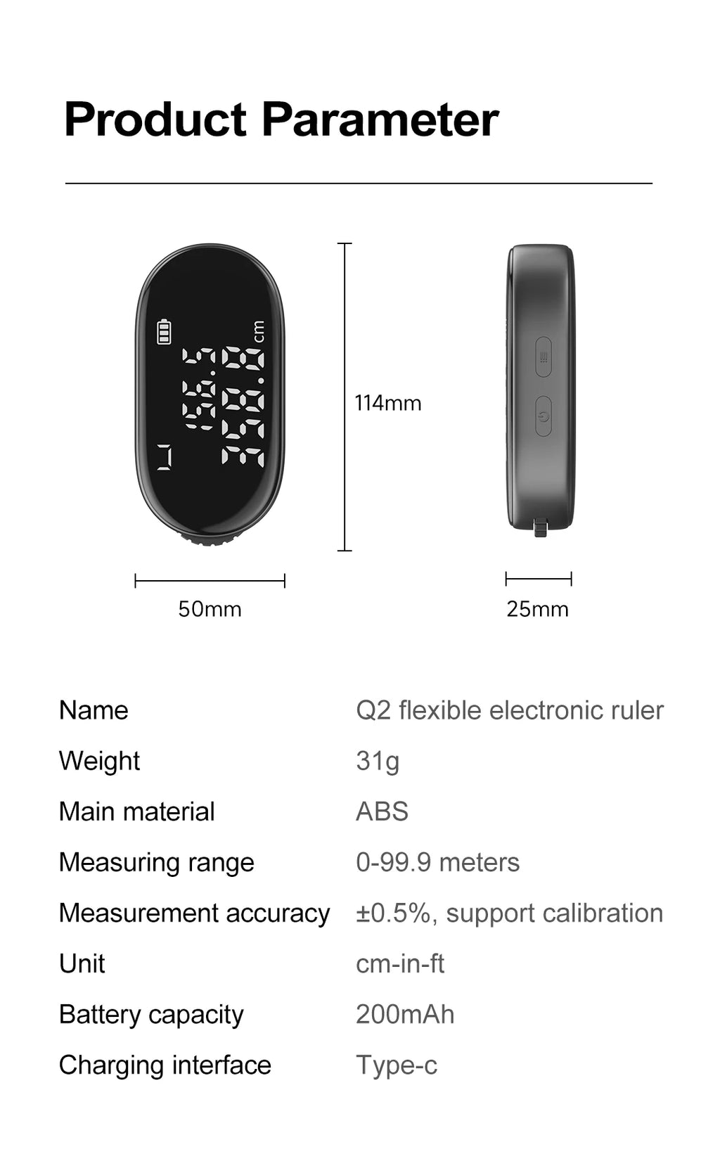RIGHELLO ELETTRONICO LCD - MISURAZIONE AVANZATA