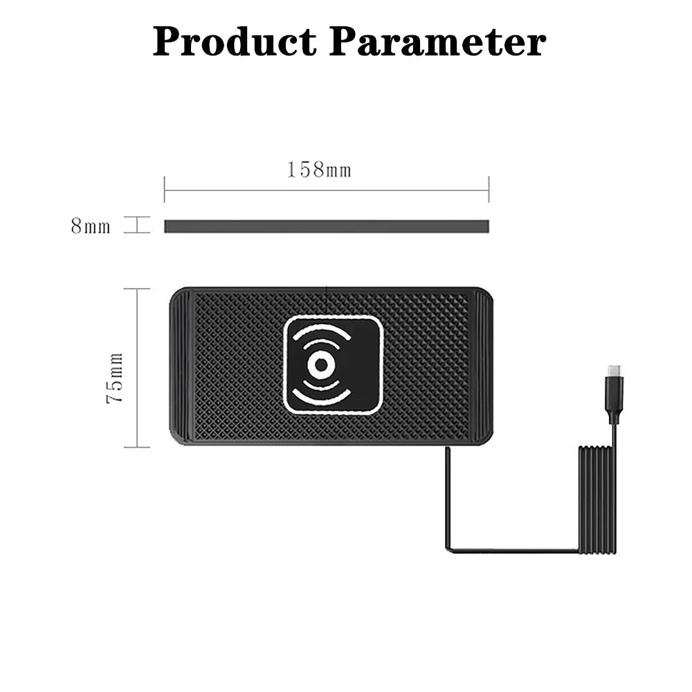 POGGI E SI CARICA - IOS ANROID  WIRELESS 15W - STAND IN SILICONE RITAGLIABILE