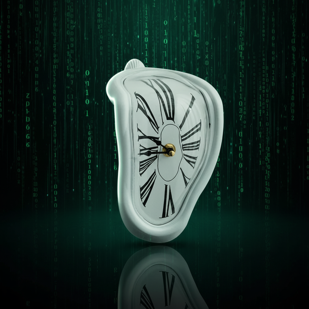 Orologio Matrix sfondo verde